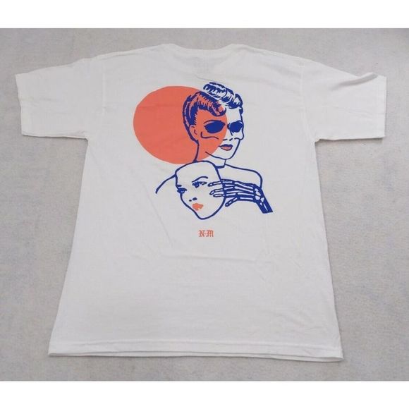 UO Nevermade Two Face T-Shirt White Size Medium NWOT - Picture 1 of 6